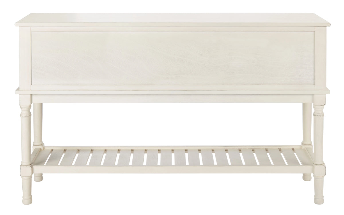 White Wood Console Table with Drawer F722917