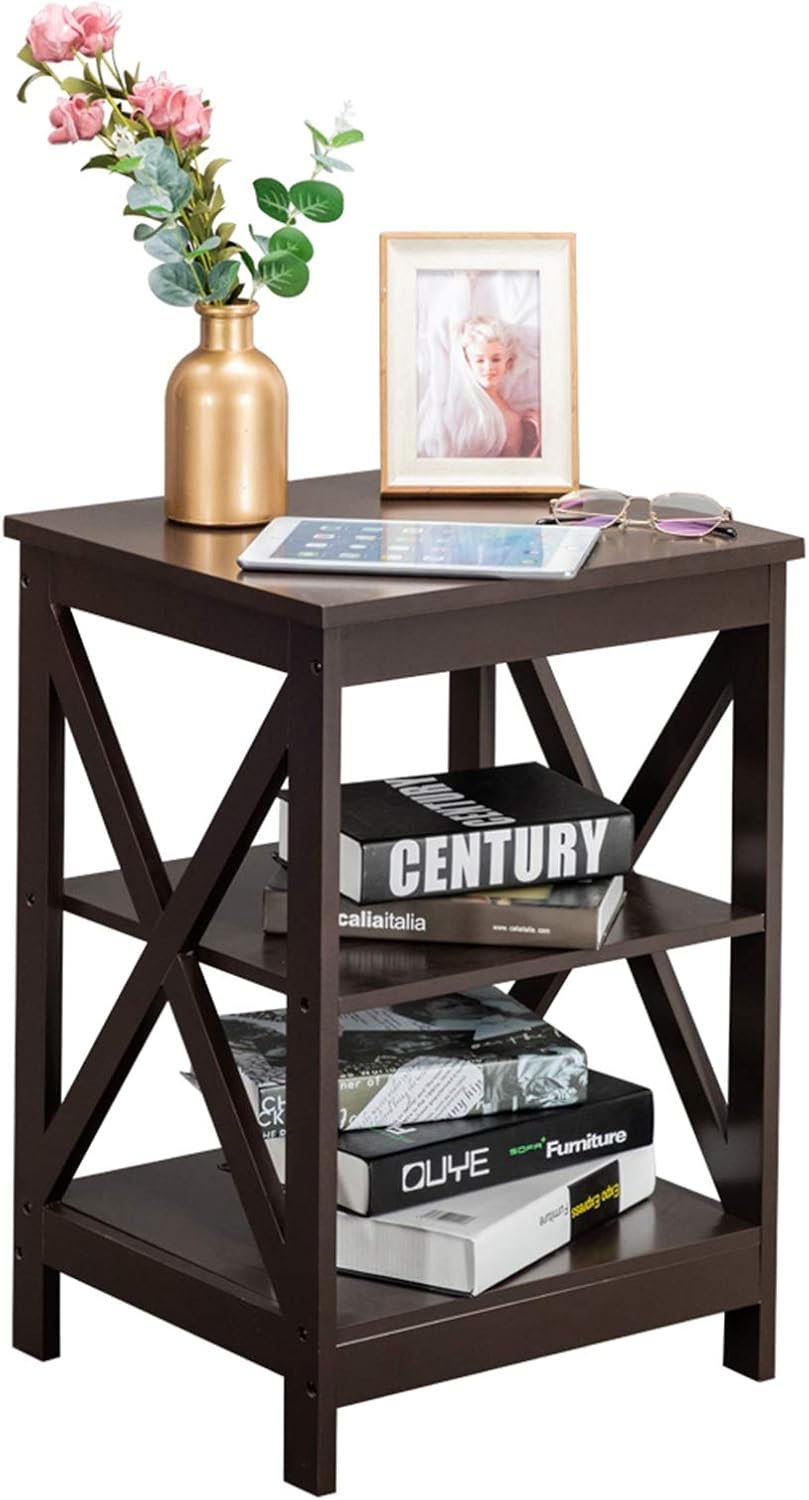 White Wooden Nightstand Set of 2 with Two Drawer A232