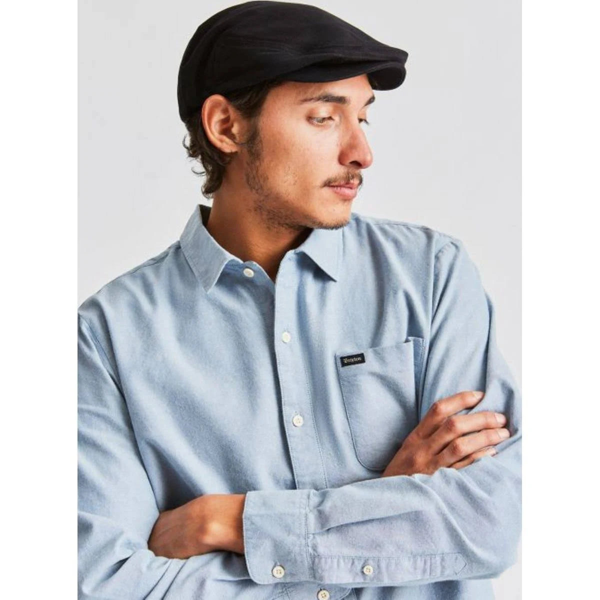 Heather Blue Washed Navy Snap Cap R8321