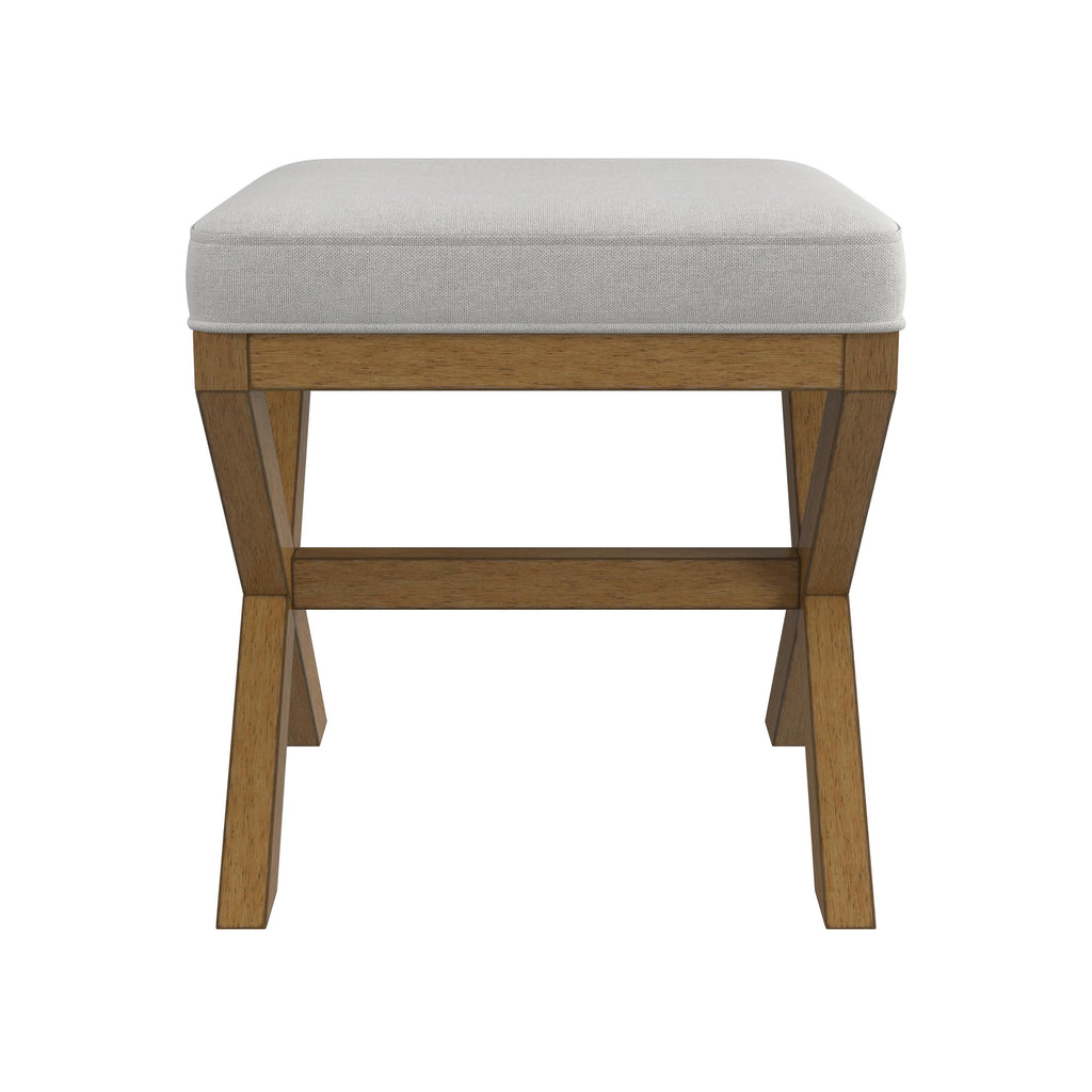 Dark Driftwood Wood Vanity Stool C343