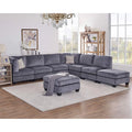 Gray Velvet 8Pc Modular Sectional Sofa R150