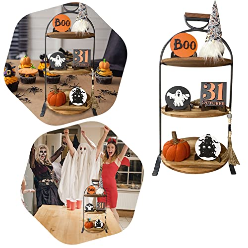 4 Pieces Halloween Tiered Tray Decor Set H940647