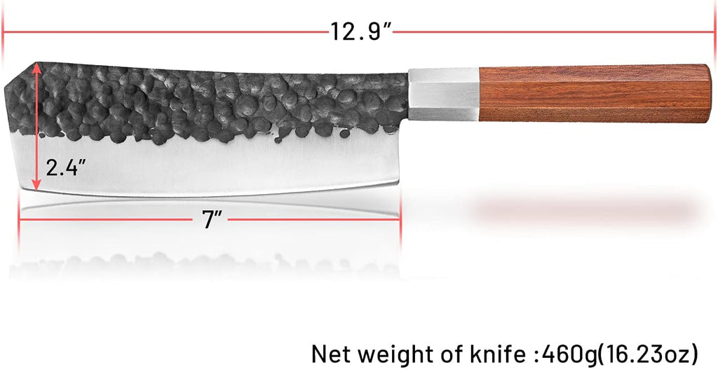 Black 7 inch High Carbon Steel Bone Chopping Knife L121