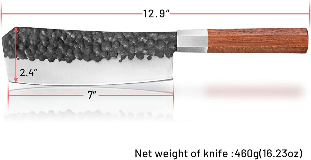 Black 7 inch High Carbon Steel Bone Chopping Knife L121