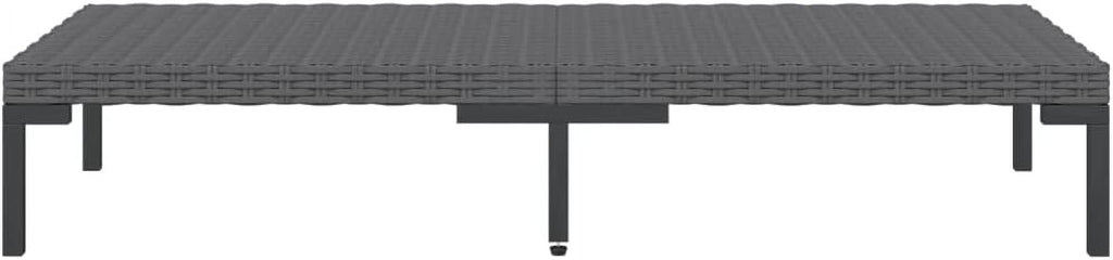 14 Piece Patio Lounge Set with Cushions Poly Rattan Dark Gray P1562