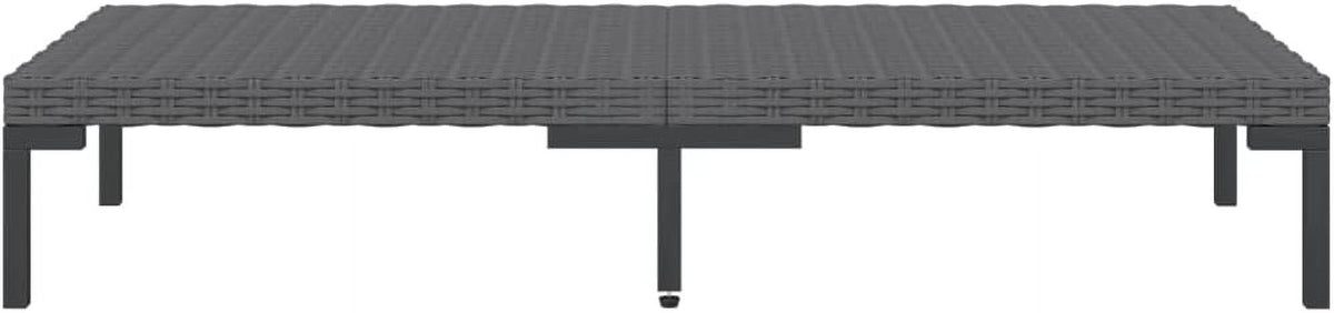 14 Piece Patio Lounge Set with Cushions Poly Rattan Dark Gray P1562