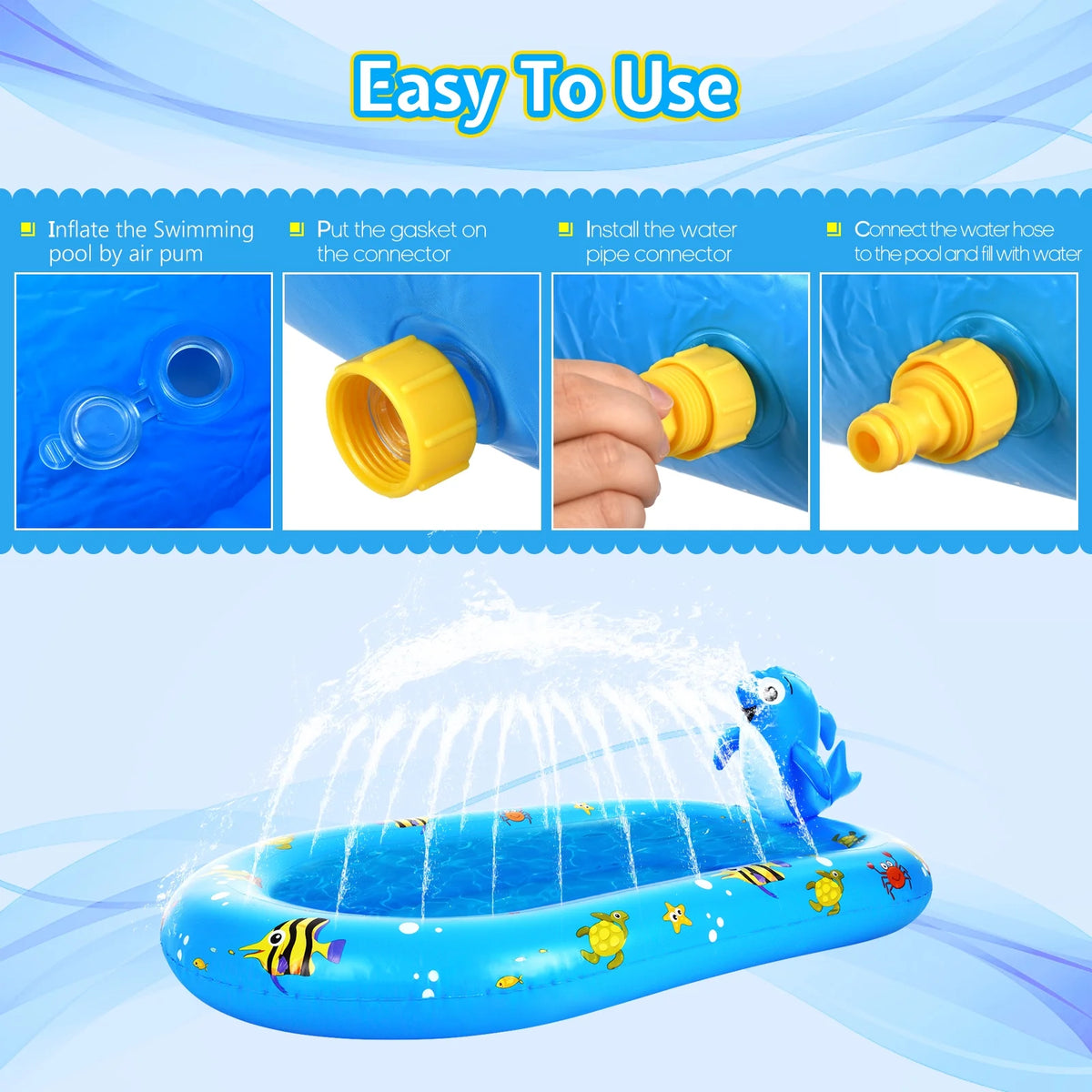 Inflatable Sprinkler Kiddie Pool O145683