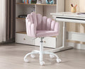 Purple Velvet Adjustable Kids Swivel Chair A158833