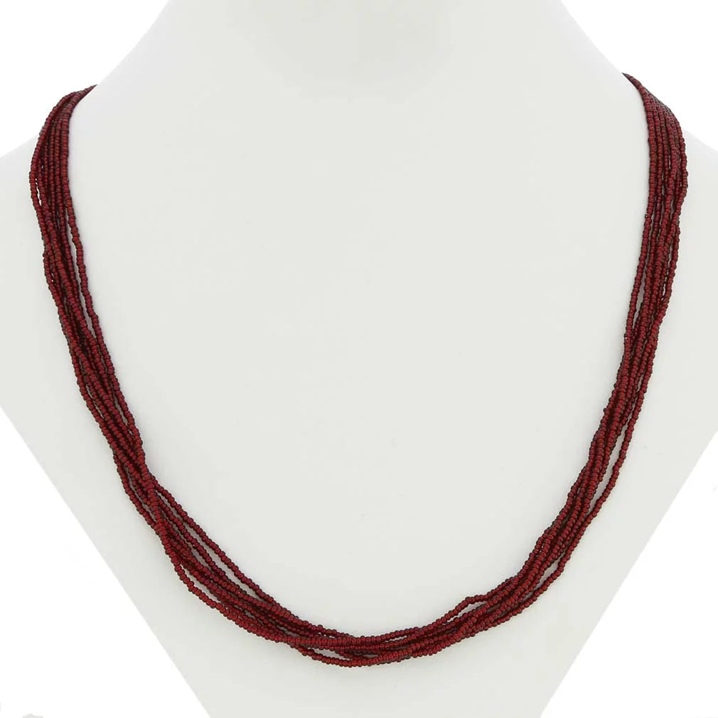 Murano Glass Seed Bead Necklace K814351