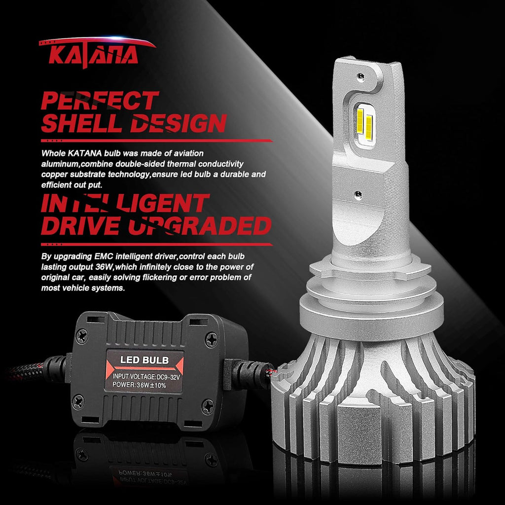 12000LM 72W 6500K LED Bulbs Conversion Kit, Pack of 2 M2143