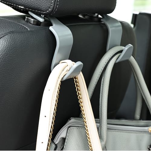 Car Seat Headrest Hook 4 Pack Storage Organizer Black V97014
