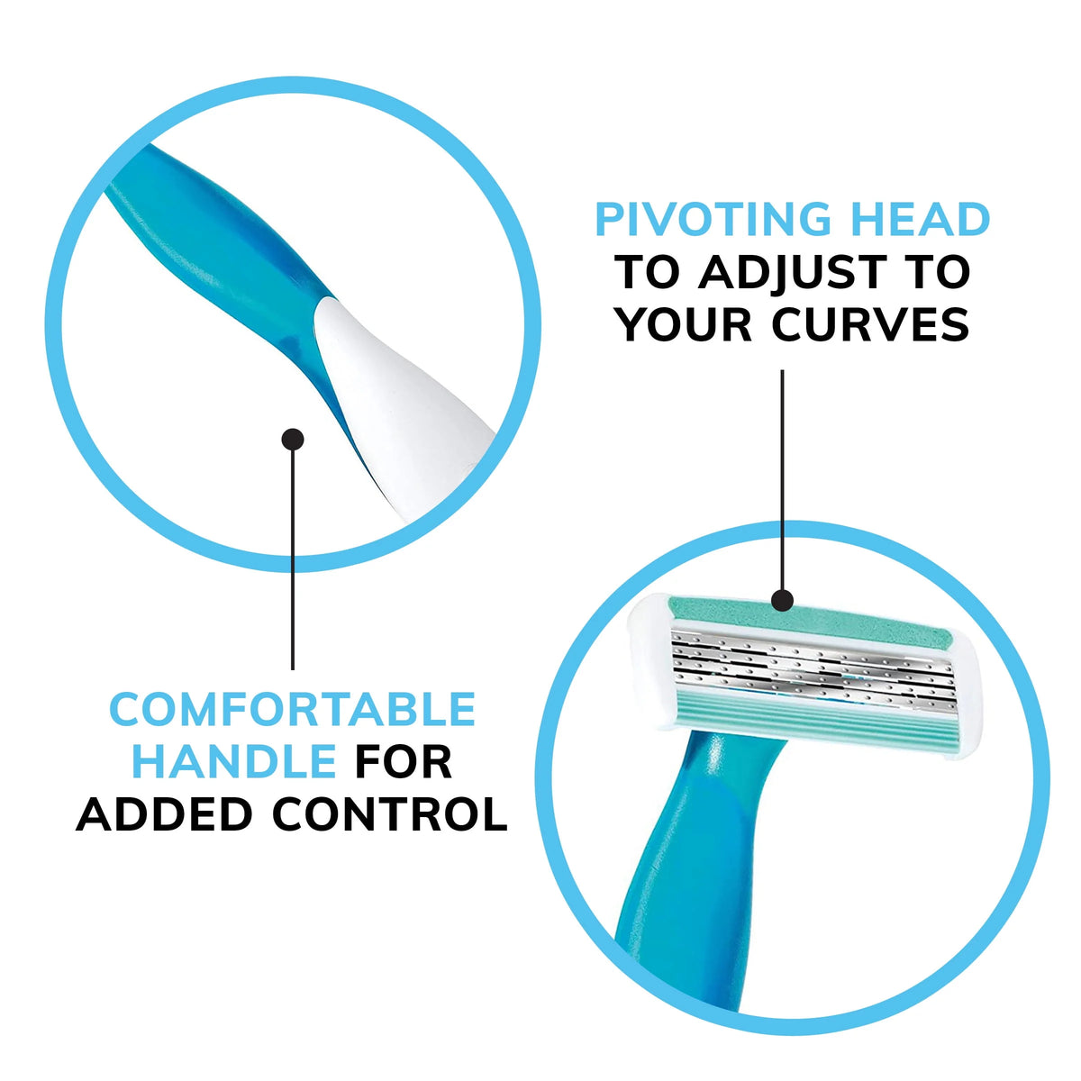 3 Count Disposable Razors with 4 Blades H720717