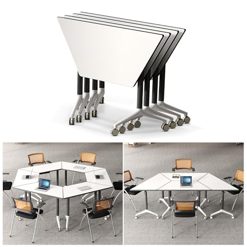 6 Pack Folding Conference Table On Wheels N2747
