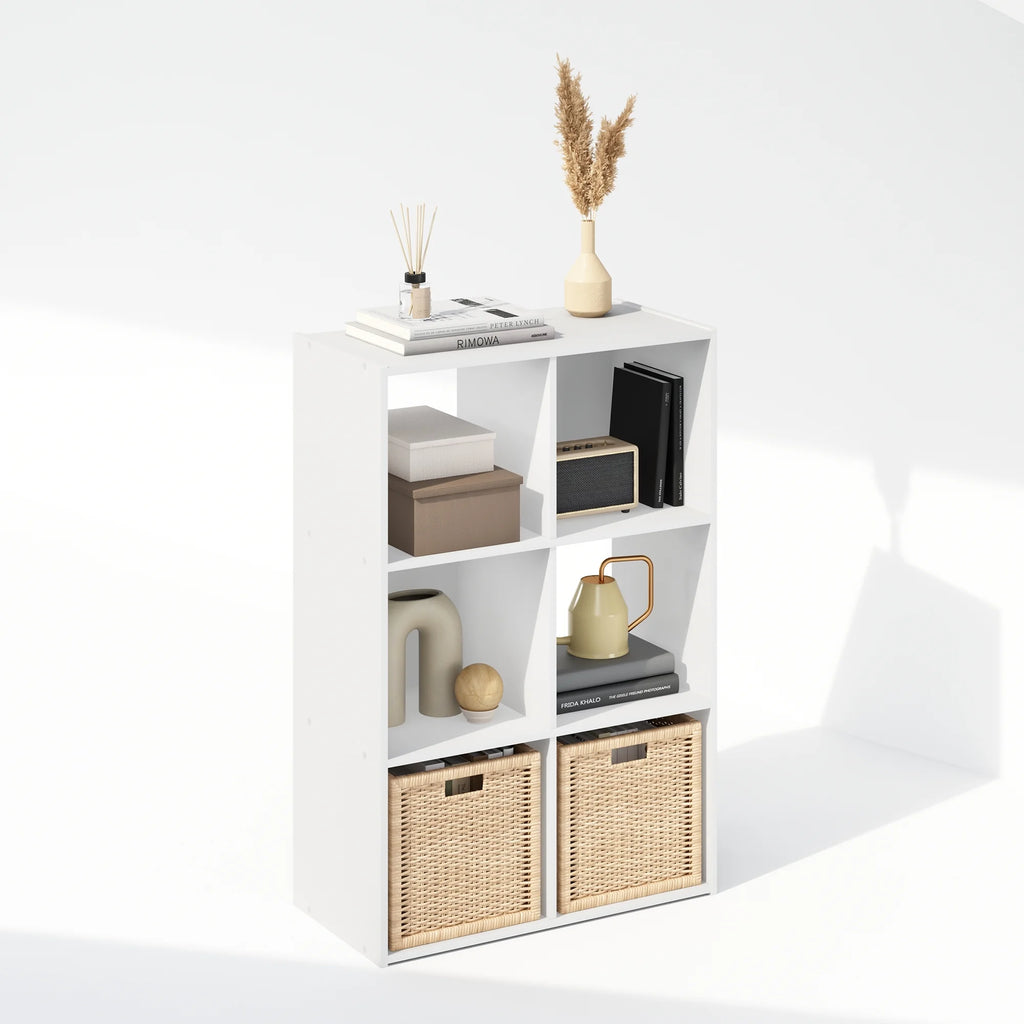 White 6-Cube Storage Cabinet J93265