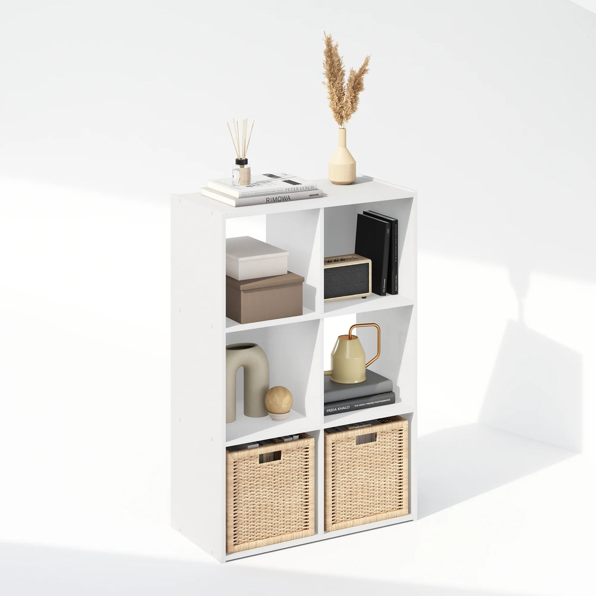White 6-Cube Storage Cabinet J93265