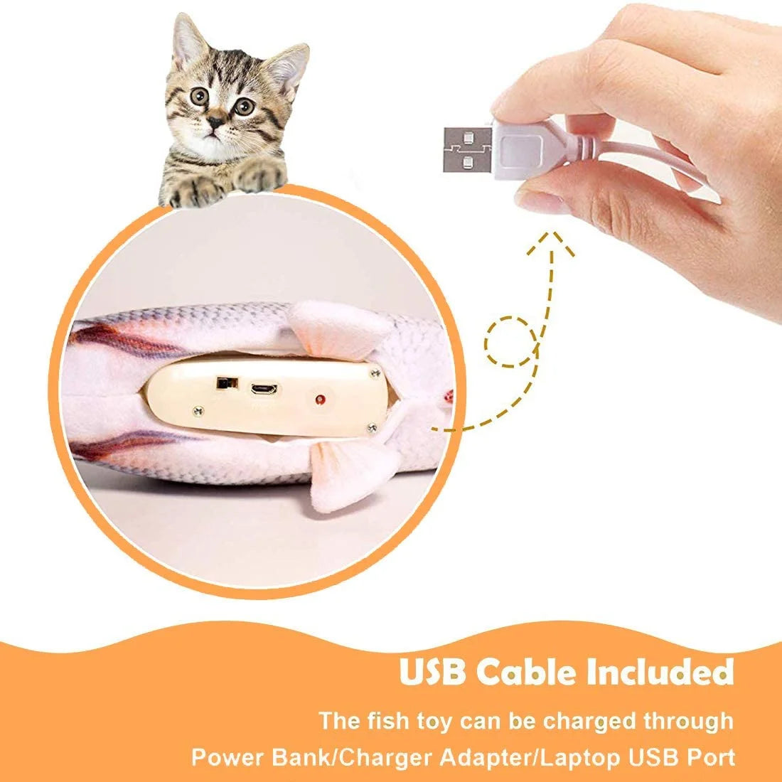 Electric Flopping Fish Cat Toy E5658