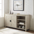 58 Inch Dark Walnut Wood Buffet Sideboard Cabinet X568496