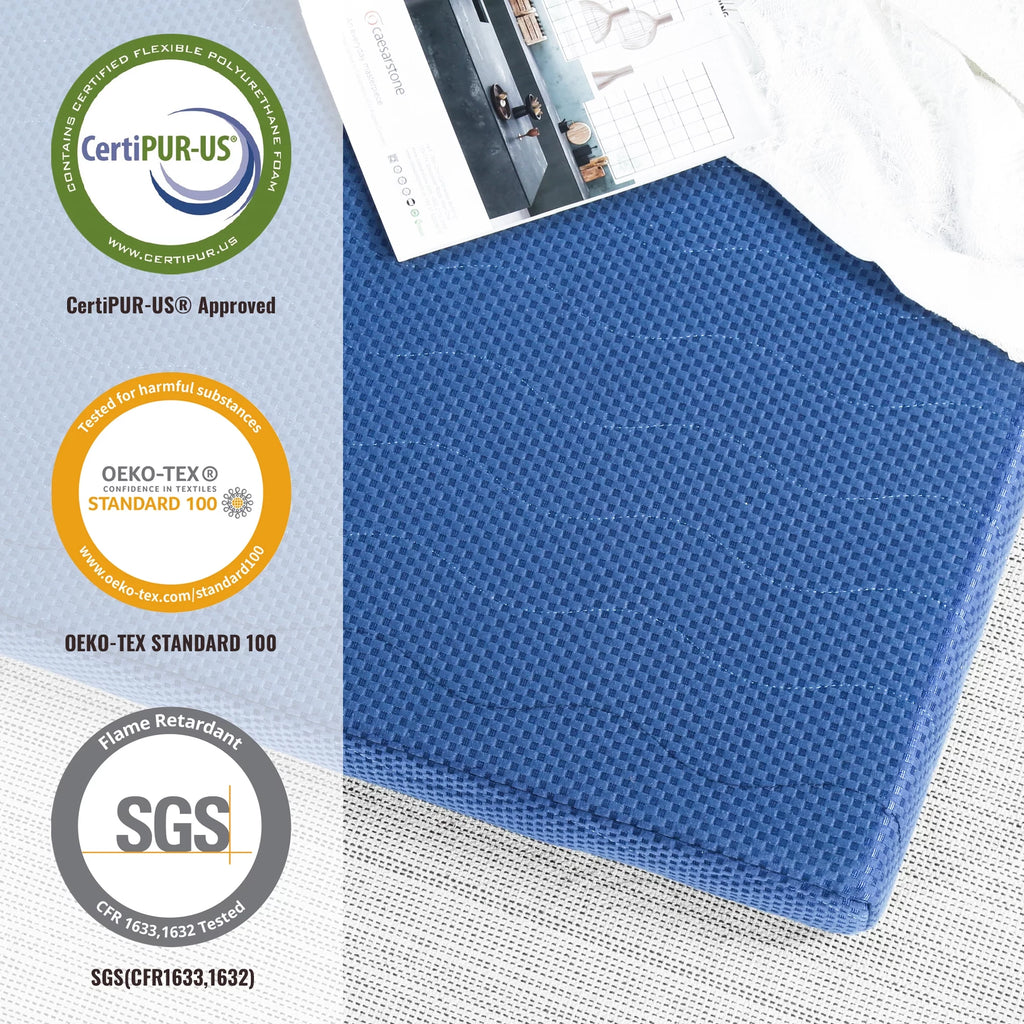 4'' Blue Narrow Twin Memory Foam Mattress H187