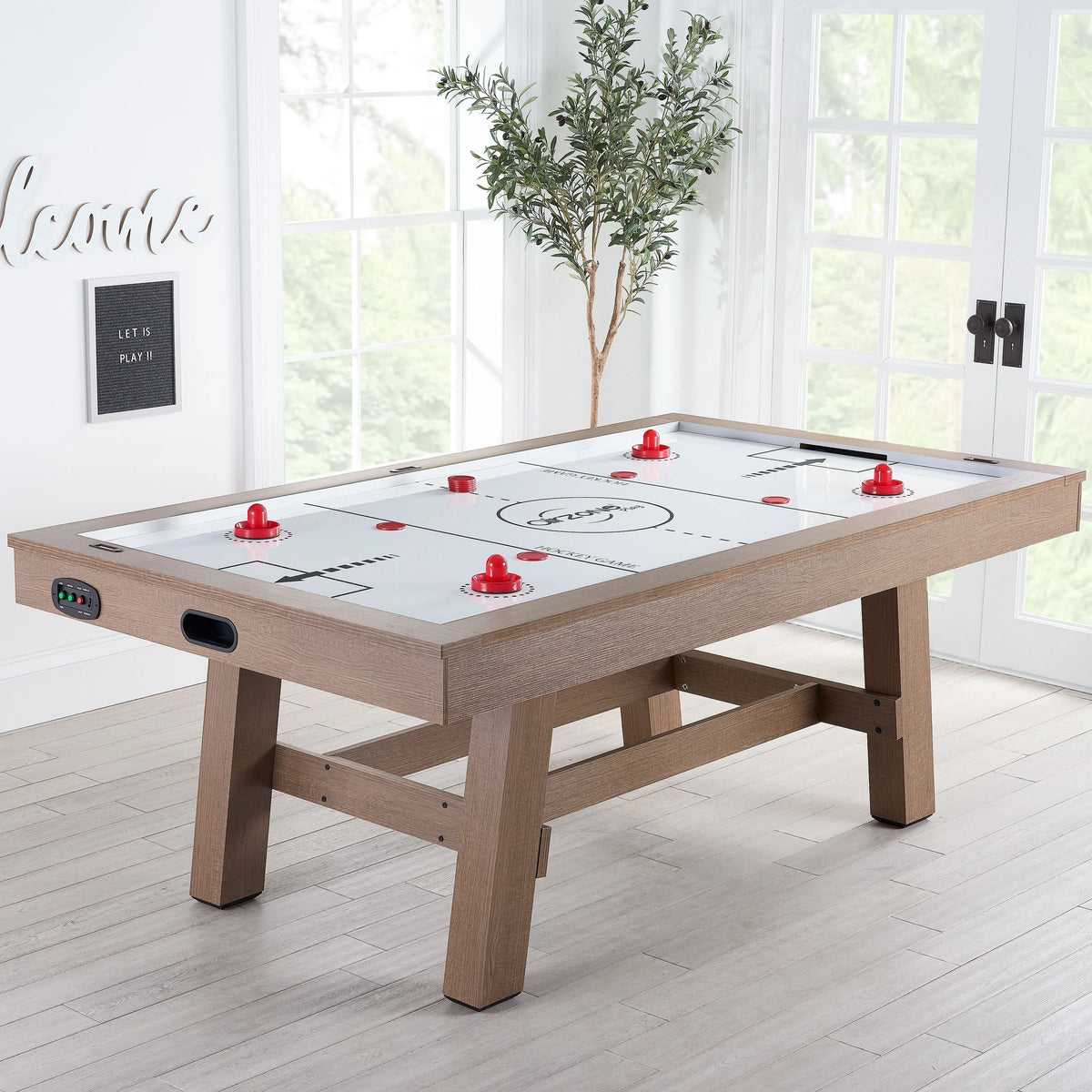 84 Wood Finish Air Hockey Table Y94113