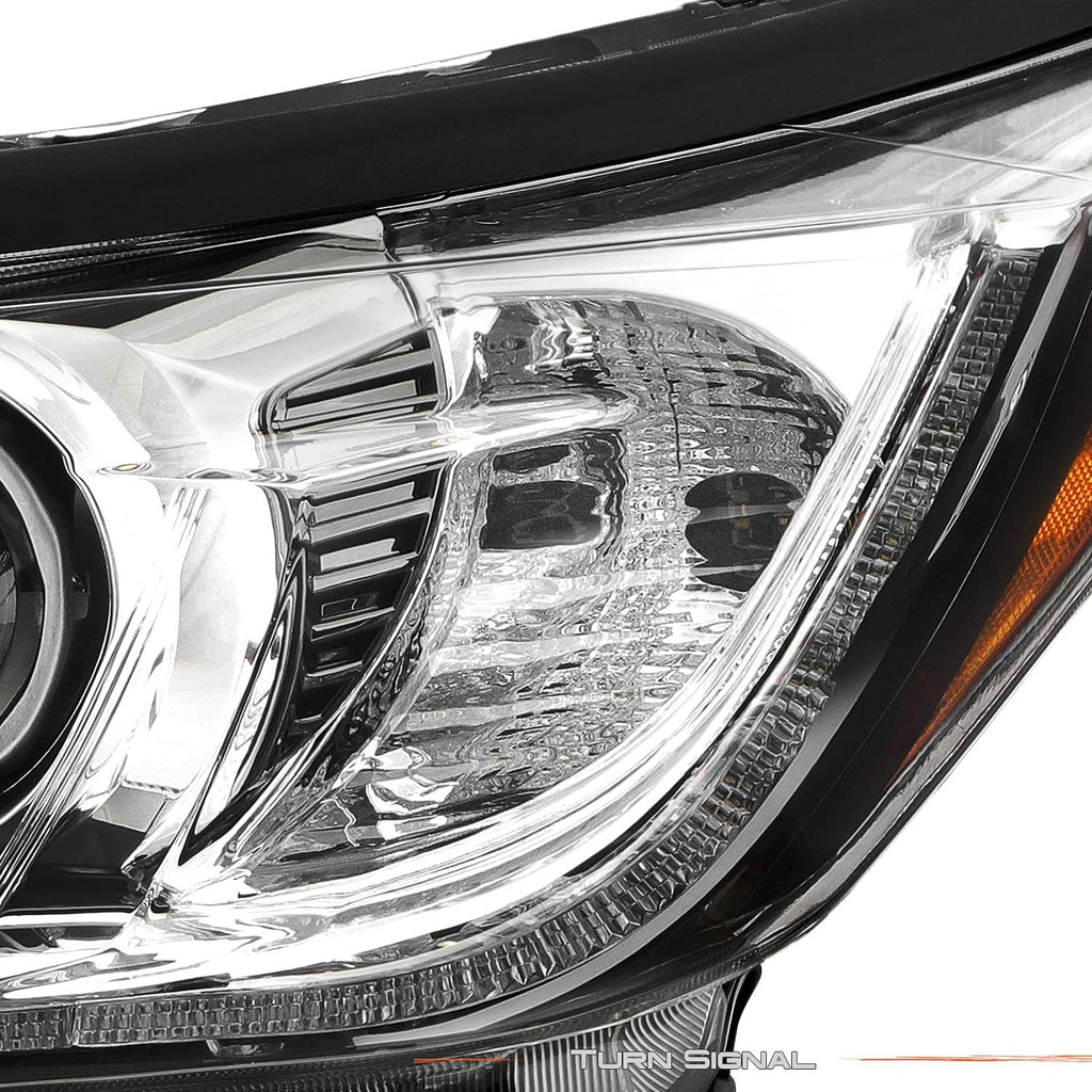 Projector Black Headlight Driver Left side w/LED DRL X783