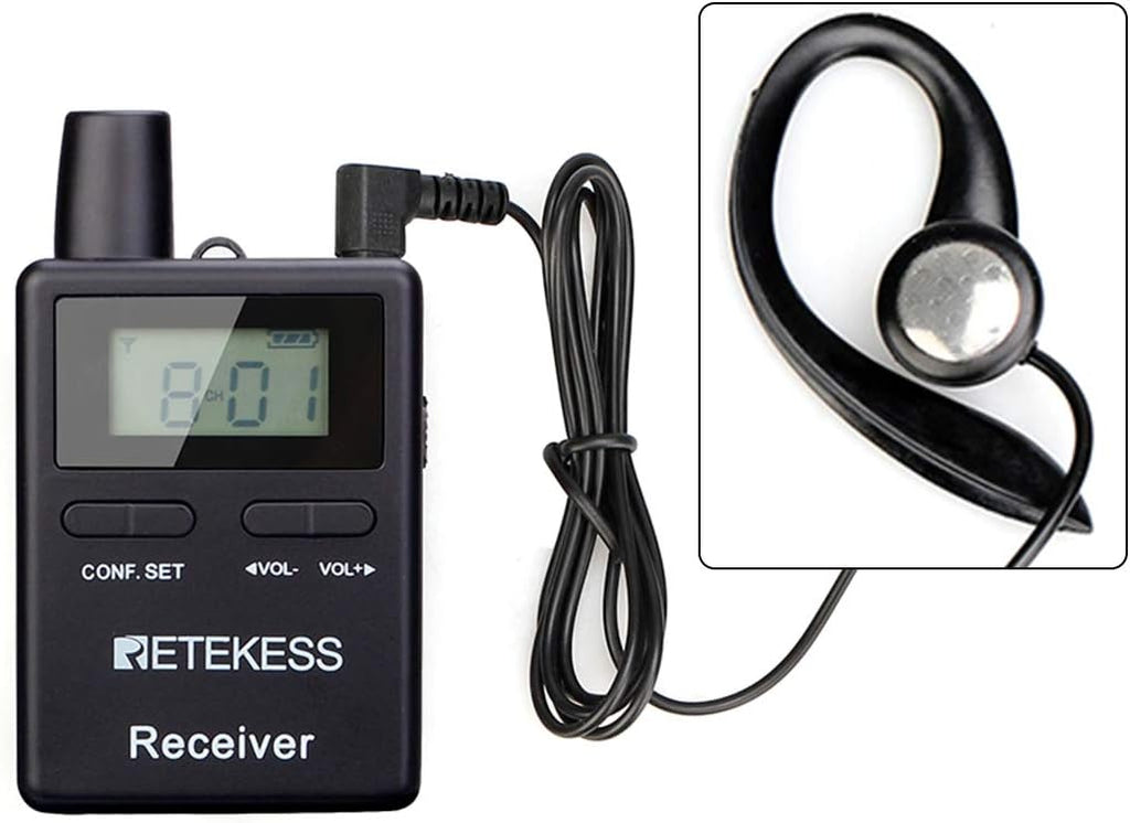 Wireless Tour Guide System, Case of 1 Transmitter and 10 Receivers F664