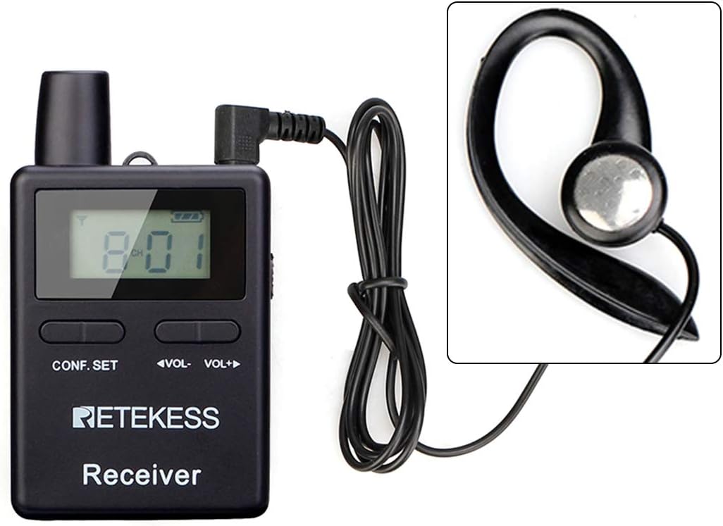 Wireless Tour Guide System, Case of 1 Transmitter and 10 Receivers F664