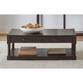 Brown 2-Drawer Wood Coffee Table Q901605
