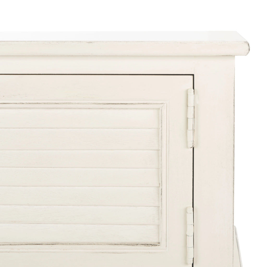 White Wood Console Table with Drawer F722917