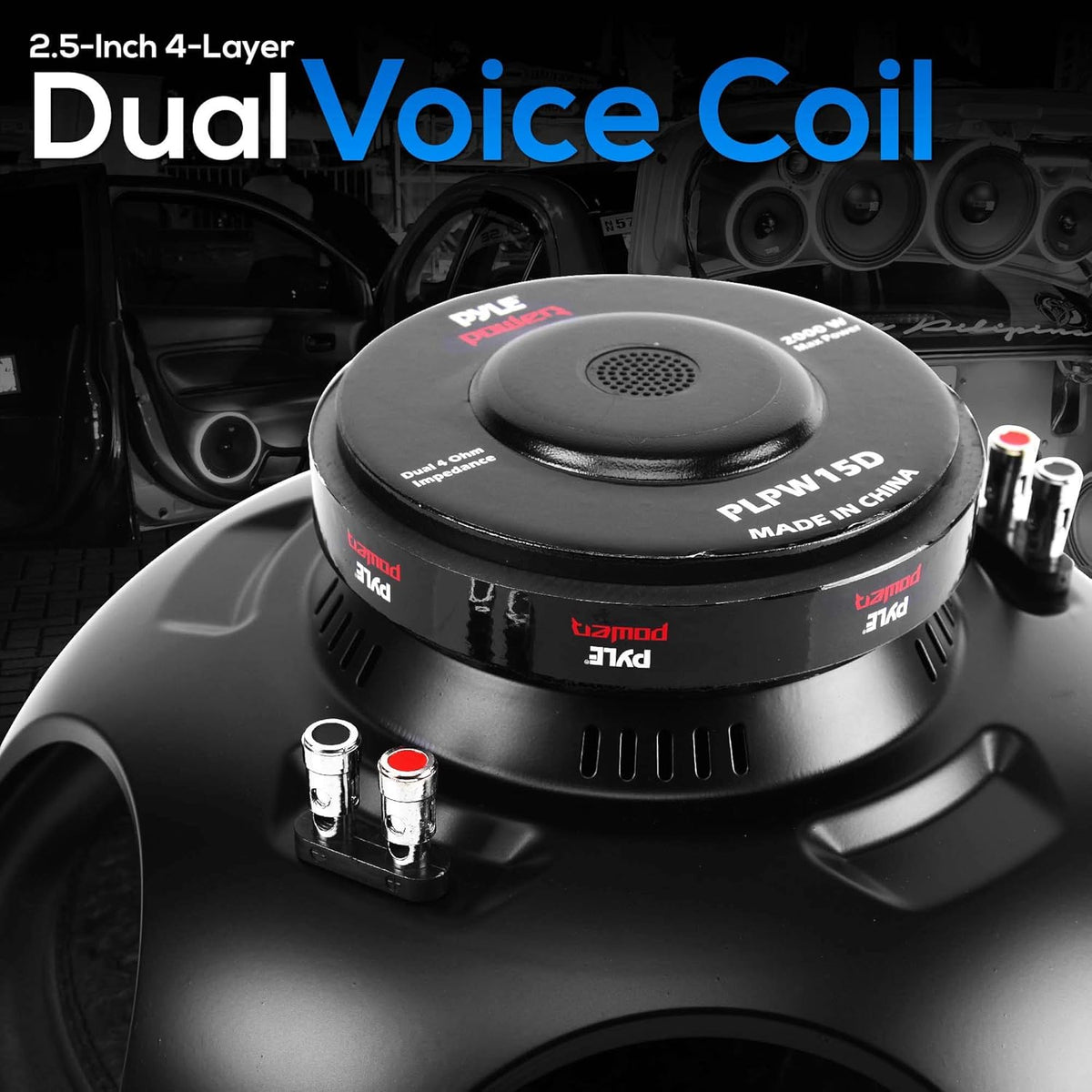 15inch Dual Voice Coil 4 Ohm Subwoofer Speaker, Pack of 2 D998