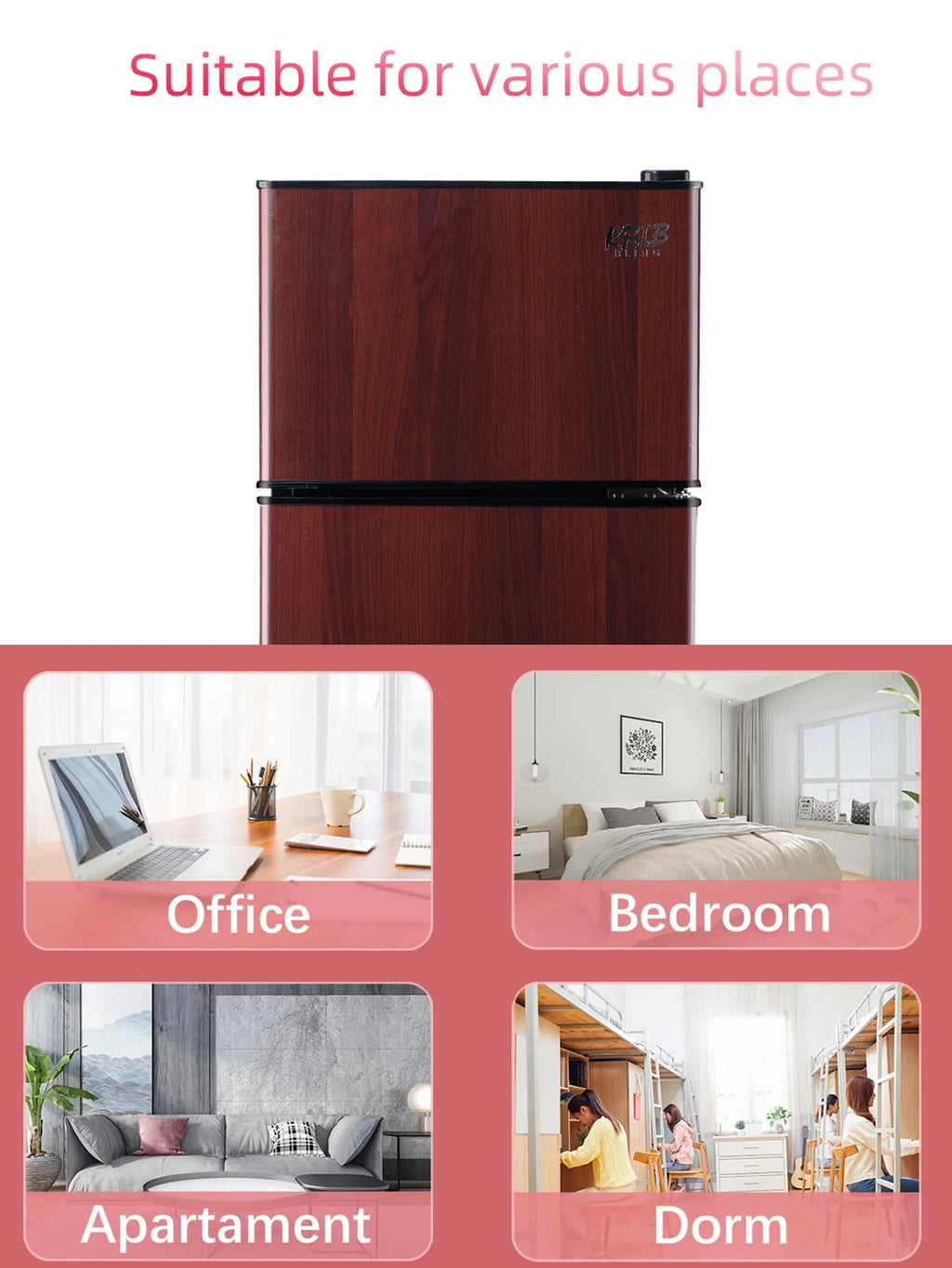 3.5 Cu.ft Mini Fridge with 7 Level Thermostat V983