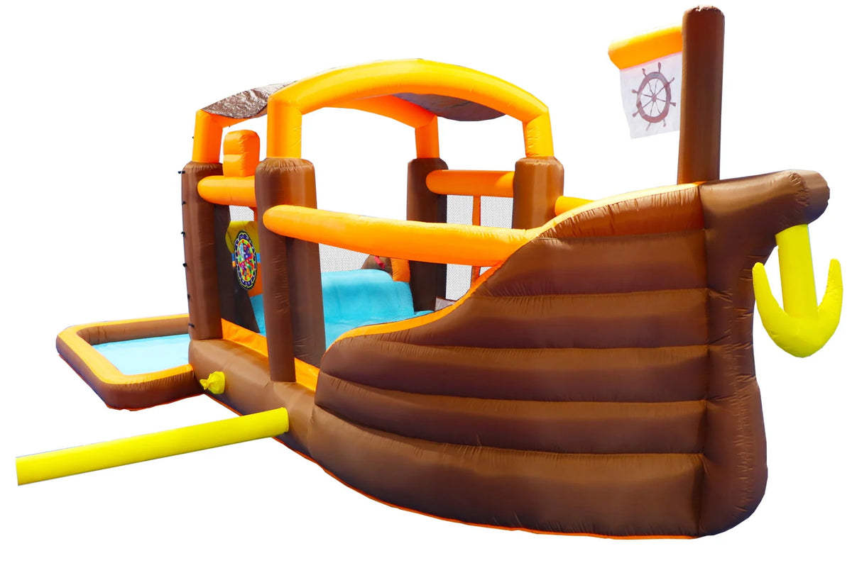 Inflatable Bounce Slide Water Park with Play Pool and Blower H221