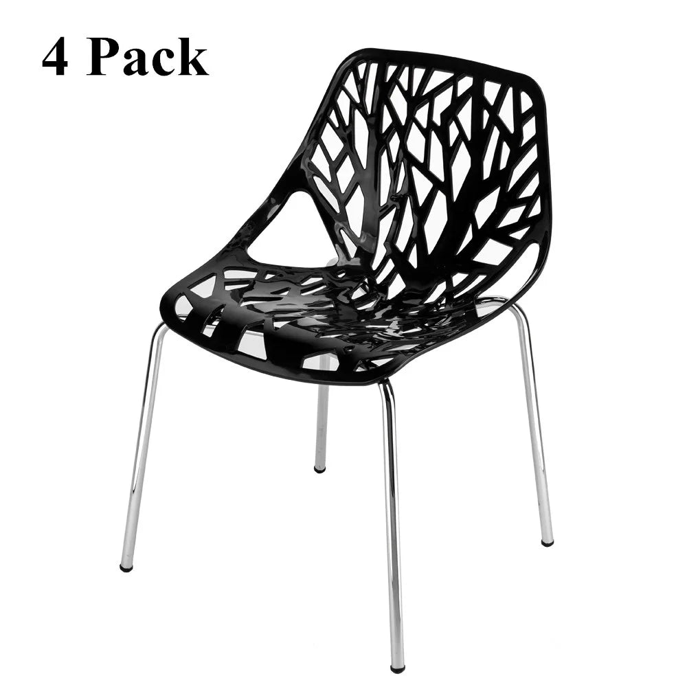 Black Plastic Dining Chair U39546