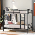 Black Twin-Over-Twin Metal Bunk Bed R2277