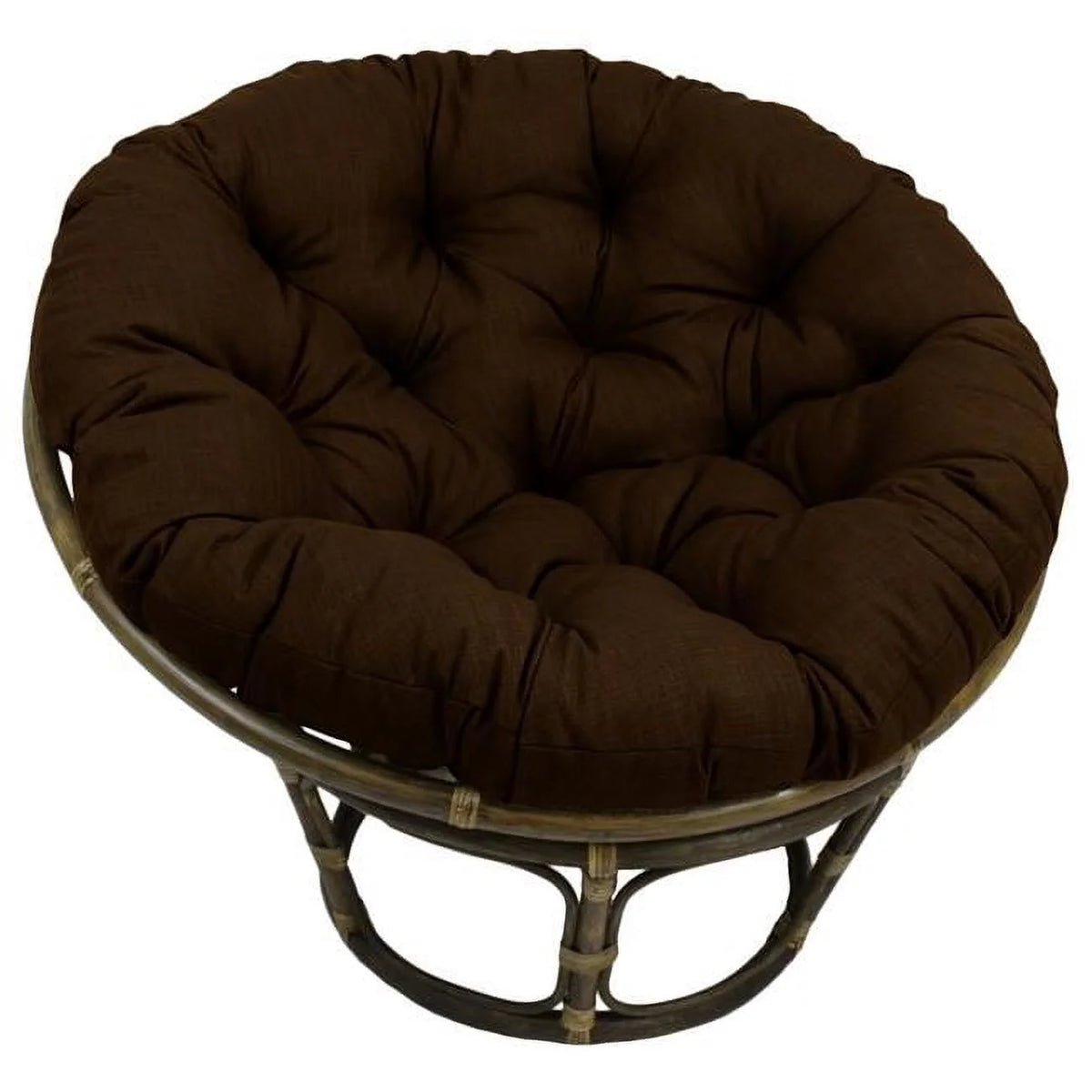 48 in. Solid Outdoor Spun Polyester Papasan Cushion, Cocoa L949556