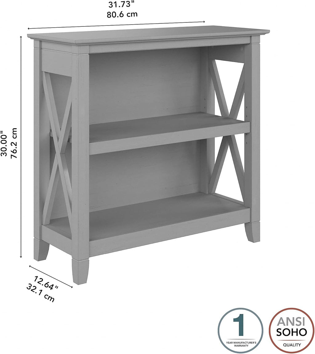 2 Shelf Bookcase, Cape Cod Gray N177206