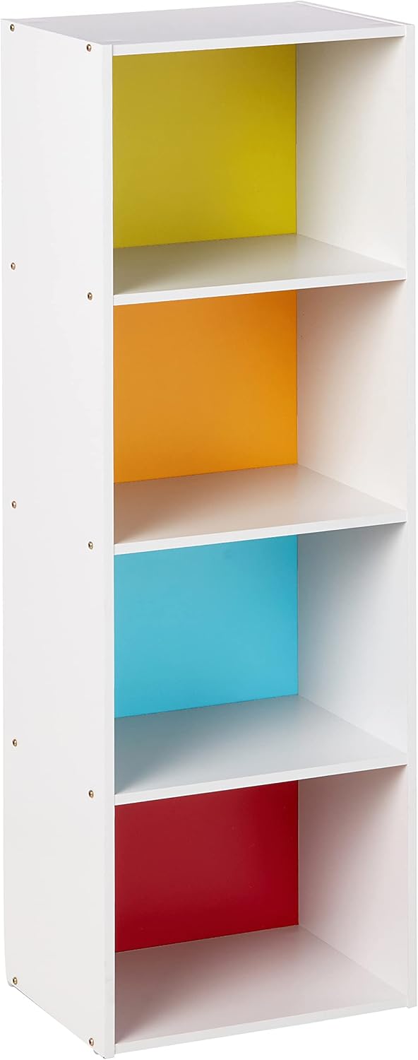 4 Shelf Bookcase, Mahogany Pack of 2 R86469