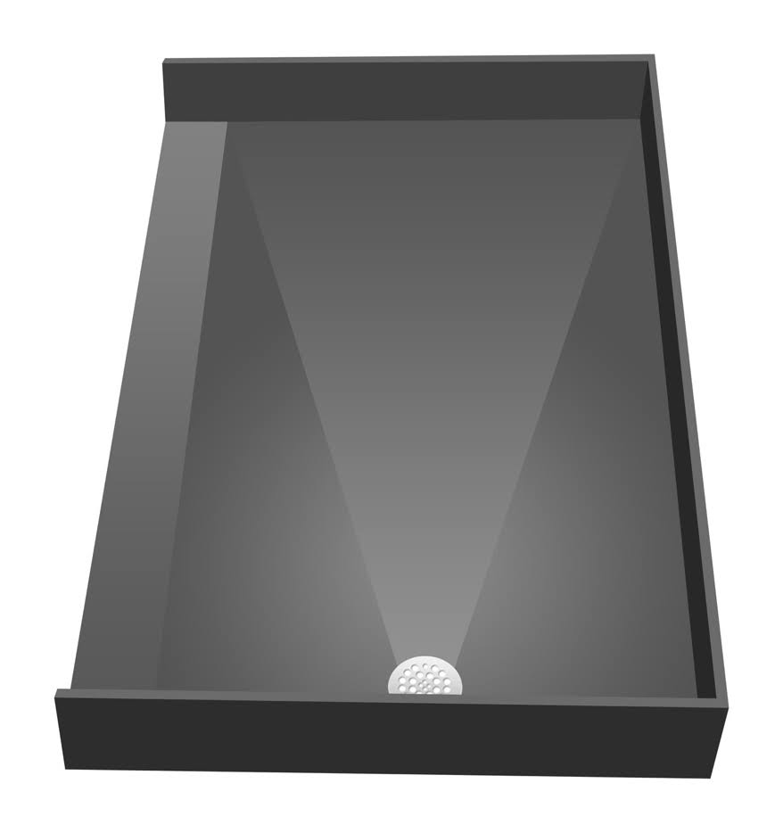 37x22 x 63x22 Shower Base with Drain Plate N556