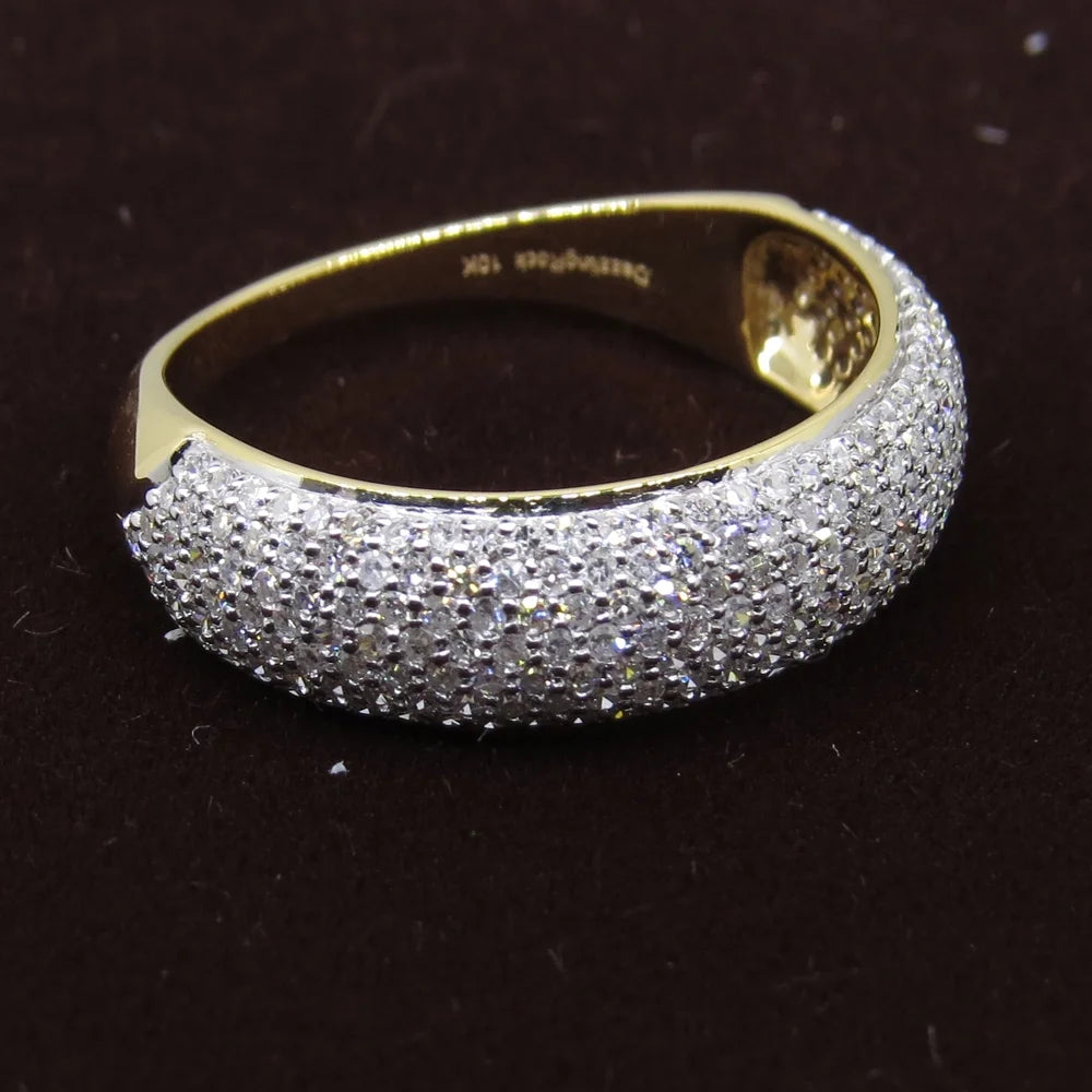 18k Yellow Gold Diamond Wedding Band Ring L4517
