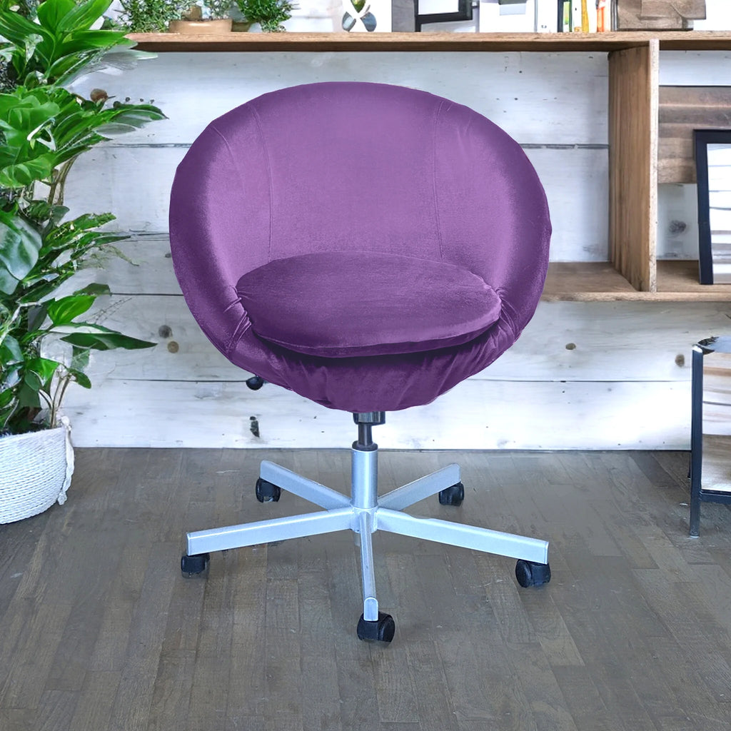 Purple Velvet Chair Slip Cover Z7765