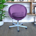 Purple Velvet Chair Slip Cover Z7765