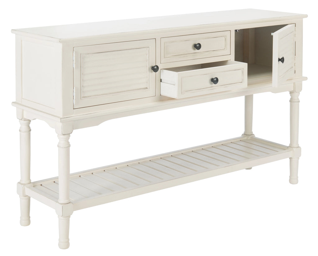 White Wood Console Table with Drawer F722917