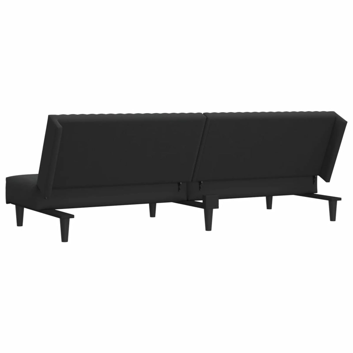 Black Velvet 2-Seater Sofa Bed V959