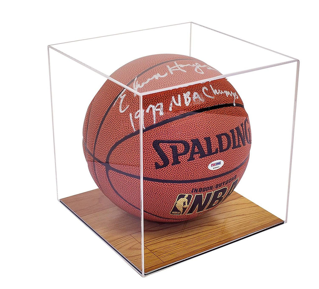 Clear Display Case with Simulated Wood Floor F4175