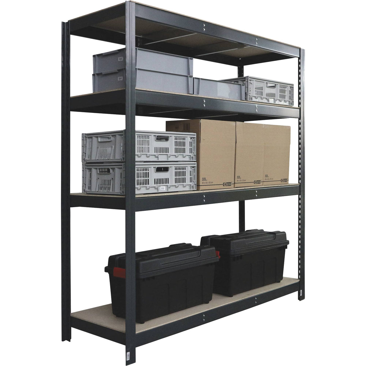 Industrial Shelving 4 Shelf Racks 71Inch W x 24inch D 1200-lb. Capacity per Shelf D1844