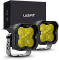 2 Pcs 3inch 18w Flood Yellow LED Light Pods V510953