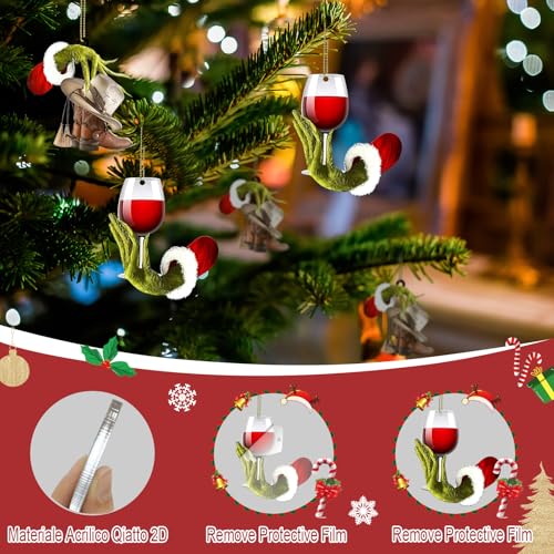 Reindeer Christmas Ornaments 3D Resin Family of 4 G523202