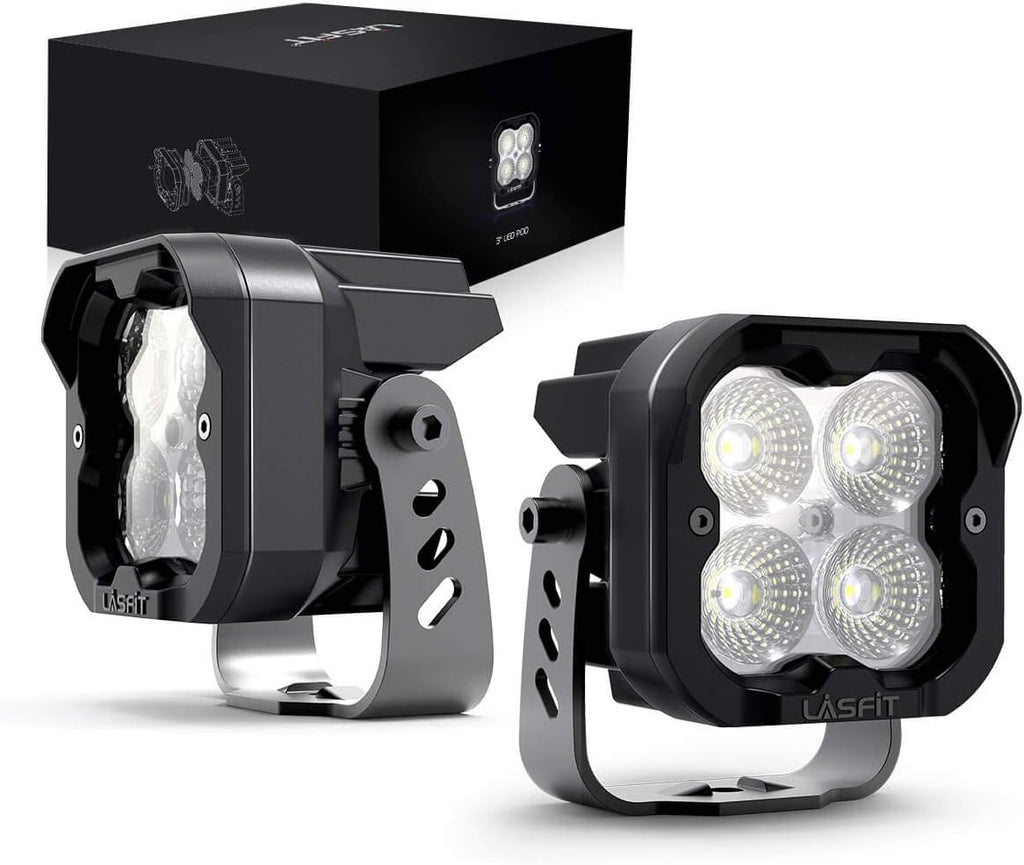 3 inch LED Pods Flood Beam Off Road 36W White, Pair C548