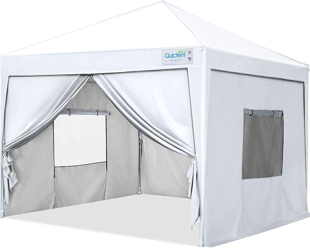 Beige 8x8 Pop up Canopy Tent with Sidewalls R9159