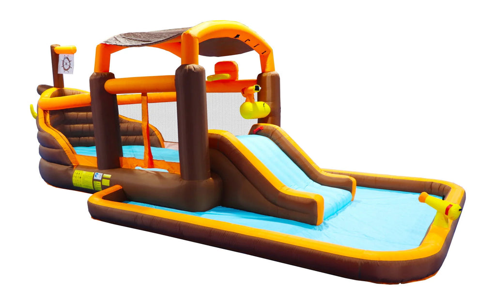 Inflatable Bounce Slide Water Park with Play Pool and Blower H221