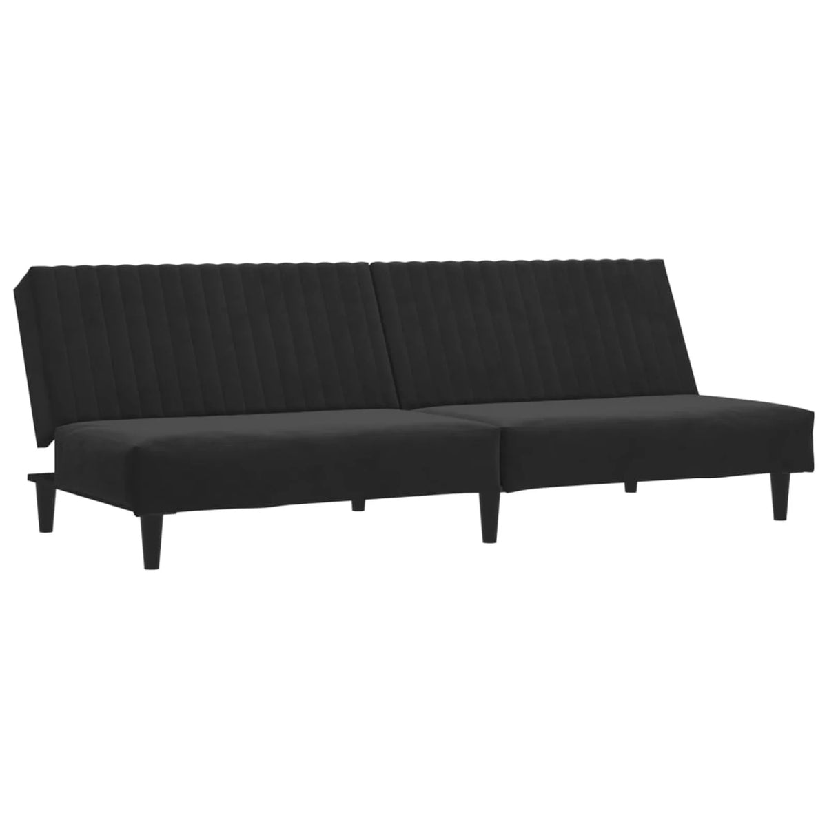 Black Velvet 2-Seater Sofa Bed V959